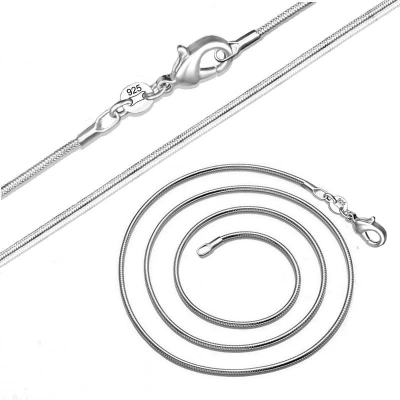 925 Sterling Silver 1mm Snake Chain