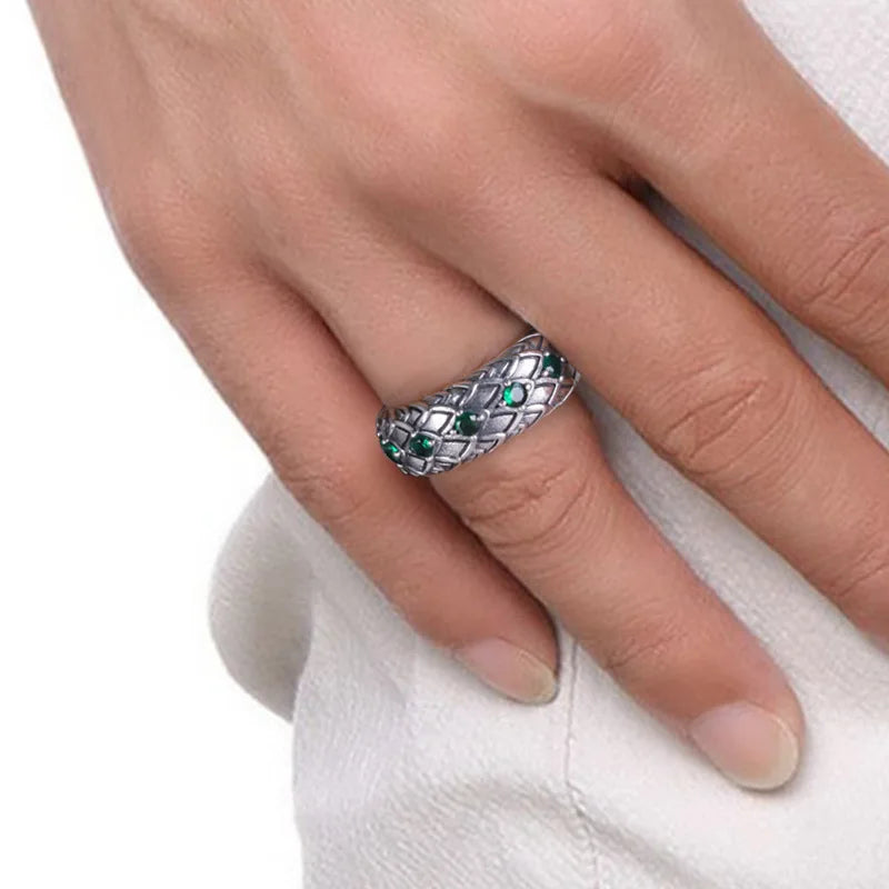 Vintage Snake AAA Zircon Tai Silver Ring