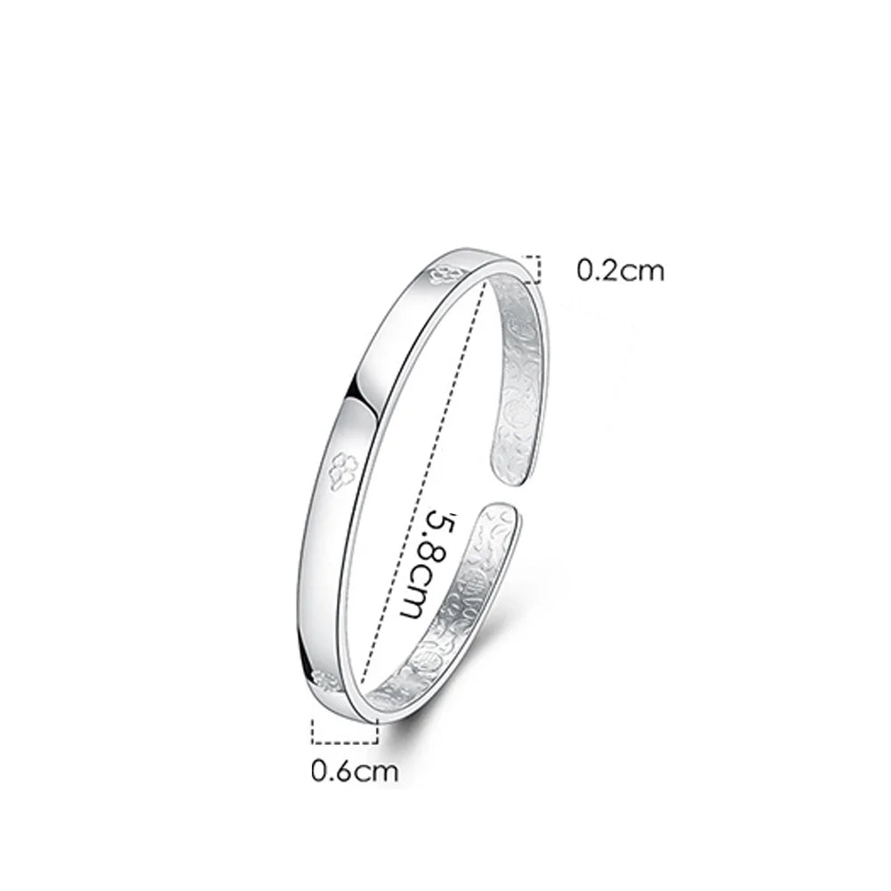 925 Sterling Silver Clover Lucky Luxury Bracelet Women High Quality Designer Jewellery Accessories