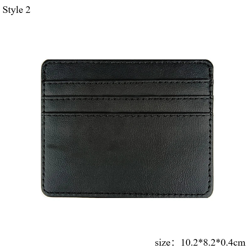 1Pc Ultra-thin Mini Soft PU Leather Credit Card Wallet