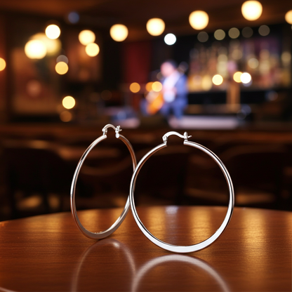 S925 Smooth Round Earrings