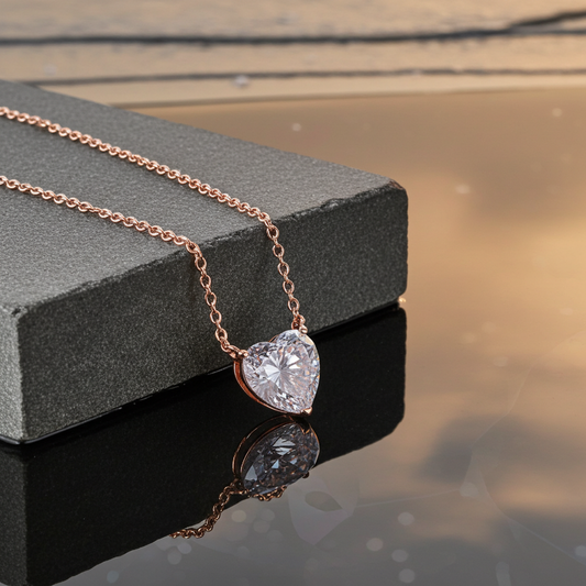 S925 Heart Cut Moissanite Pendant Necklace