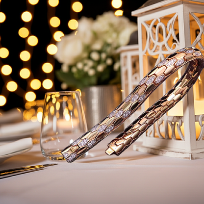 925 Silver Gold-plated Snake Bone Bracelet