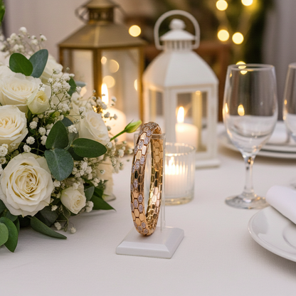 925 Silver Gold-plated Snake Bone Bracelet