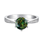 Green Moissanite Ring for Women
