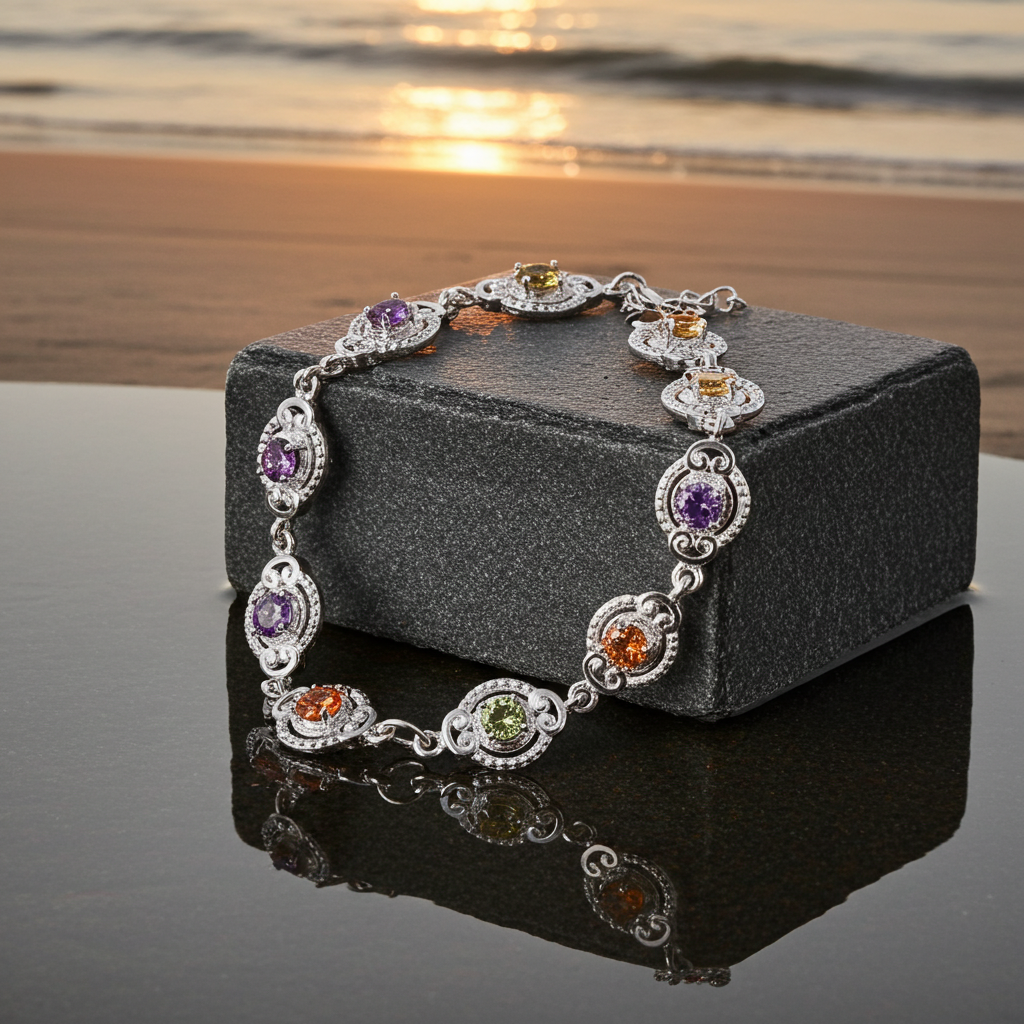 S925 Multicolour AAA Zircon Bracelet