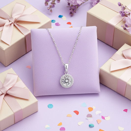 GRA Certified 1 CT Moissanite Necklaces