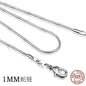 925 Sterling Silver 1mm Snake Chain
