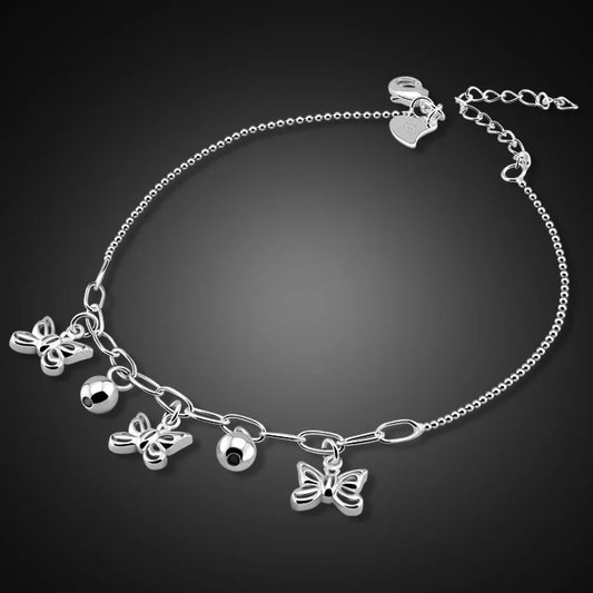 S925 Butterfly Pendant Design Anklet