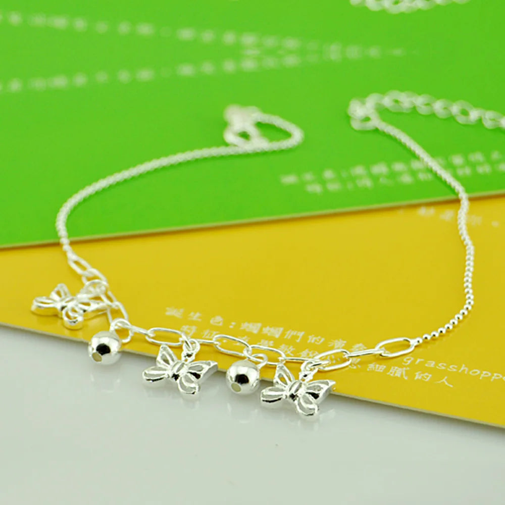 S925 Butterfly Pendant Design Anklet