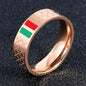 Luxury Green Red Enamel Ring