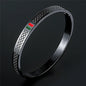 Green Red Cuff Stainless Steel Bracelet