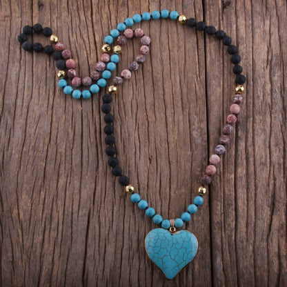 Blue Stone Bohemian Necklace