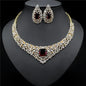 CZ Crystal Necklace Earrings Set