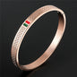Green Red Cuff Stainless Steel Bracelet