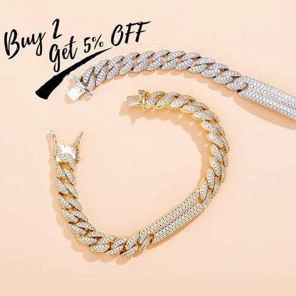 9mm Miami Cuban Chain Bracelet