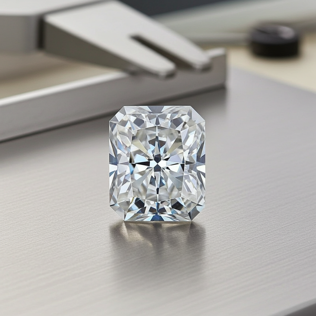 Moissanite Stone Radiant Cut D Color VVS1