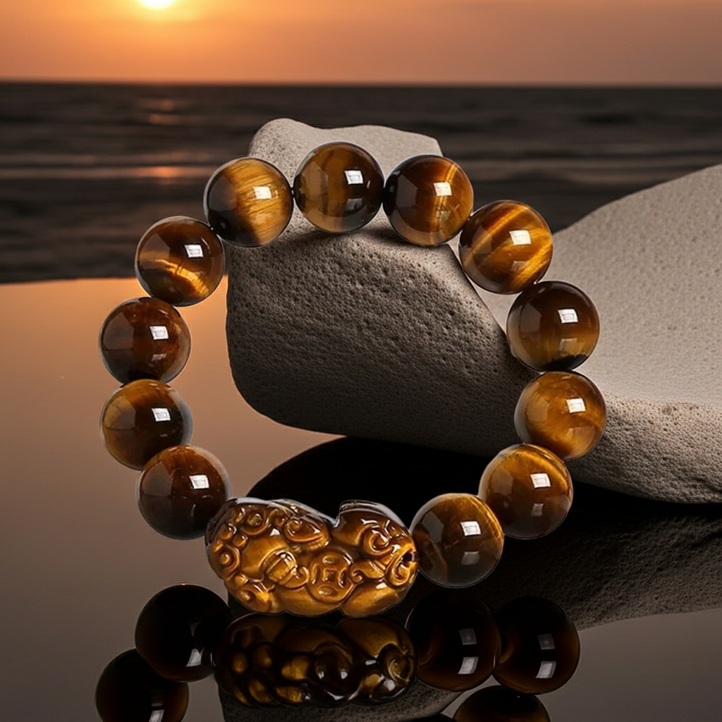 Natural Tiger Eye Pixiu Bracelet