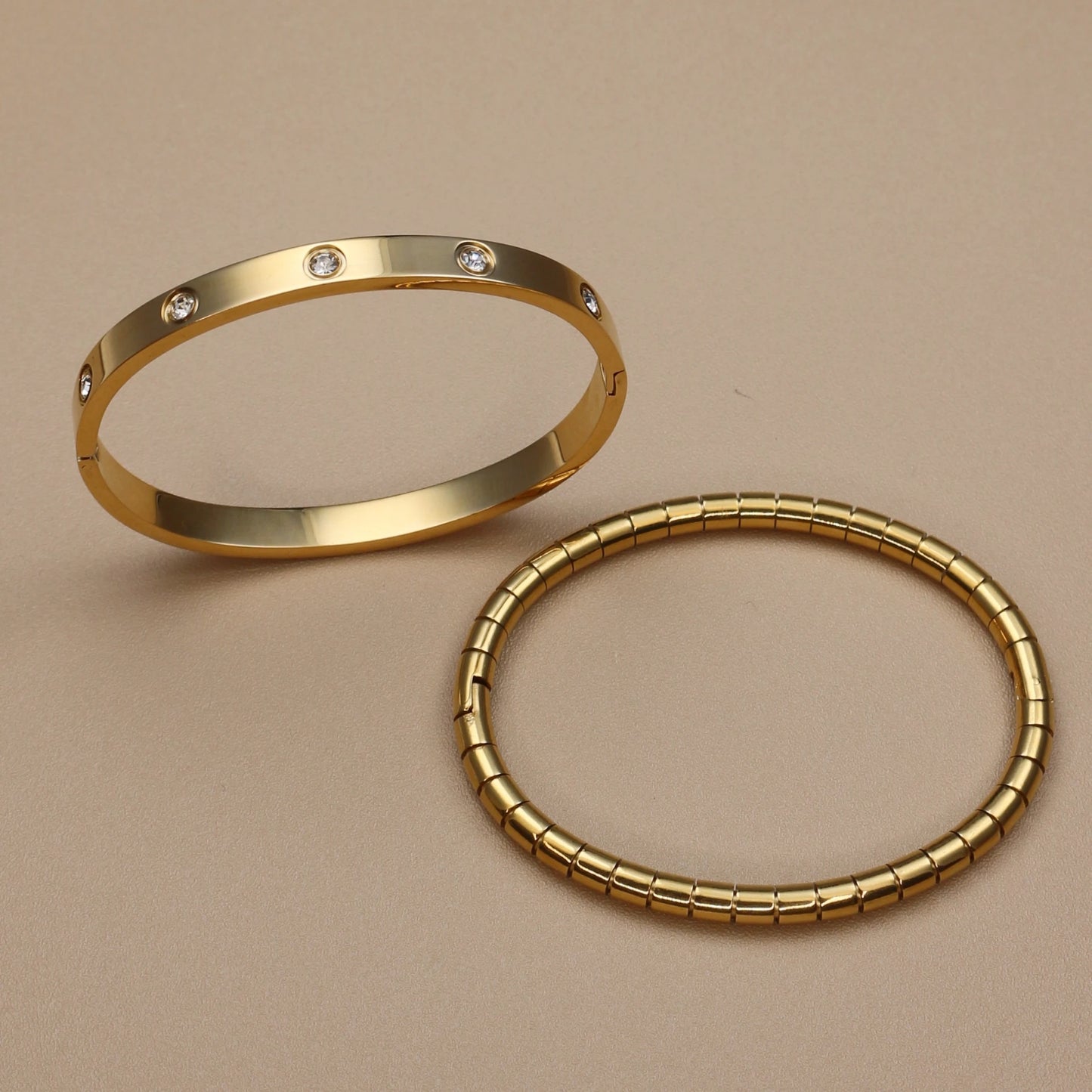 Stainless Steel Gold Colour Waterproof Bracelet