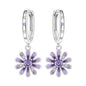 Original S925 Blue Iris Flower Earrings