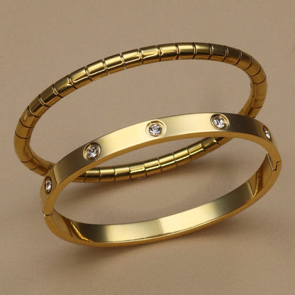 Stainless Steel Gold Colour Waterproof Bracelet
