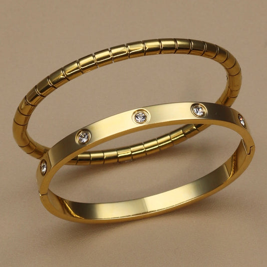 Stainless Steel Gold Colour Waterproof Bracelet