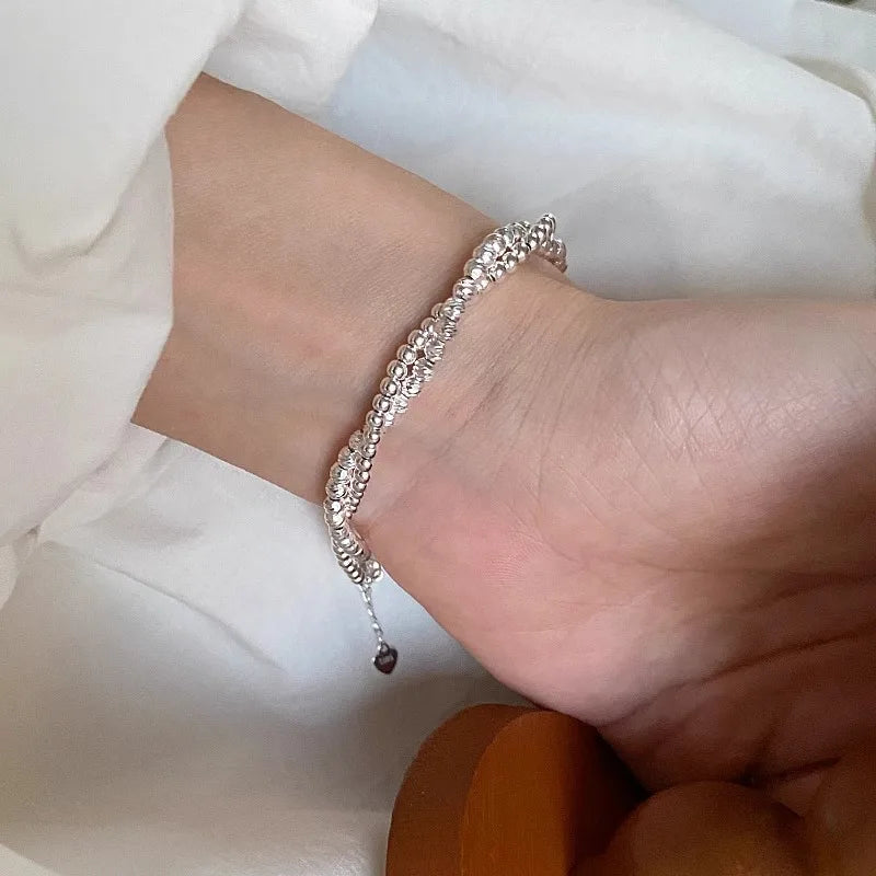 S925 Beaded Geometric Bracelet