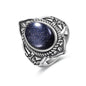 Vintage S925 Sterling Silver Ring with Natural Moonstone Stone
