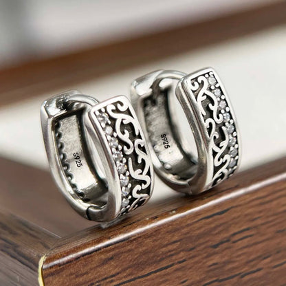S925 Retro Zircon Earring