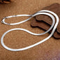 925 Silver Classic Flat Snake Bone Blade Chain