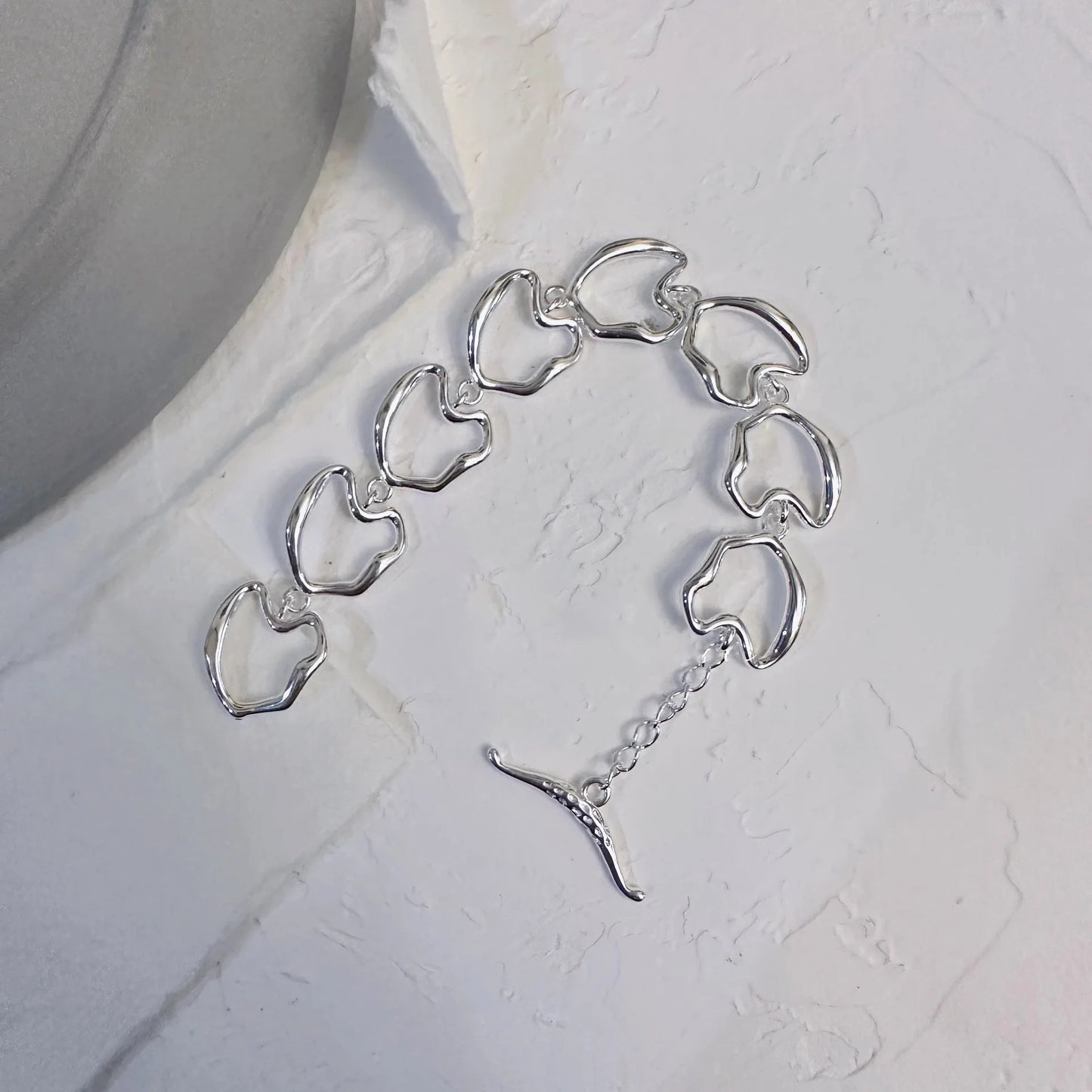 S925 Beaded Geometric Bracelet