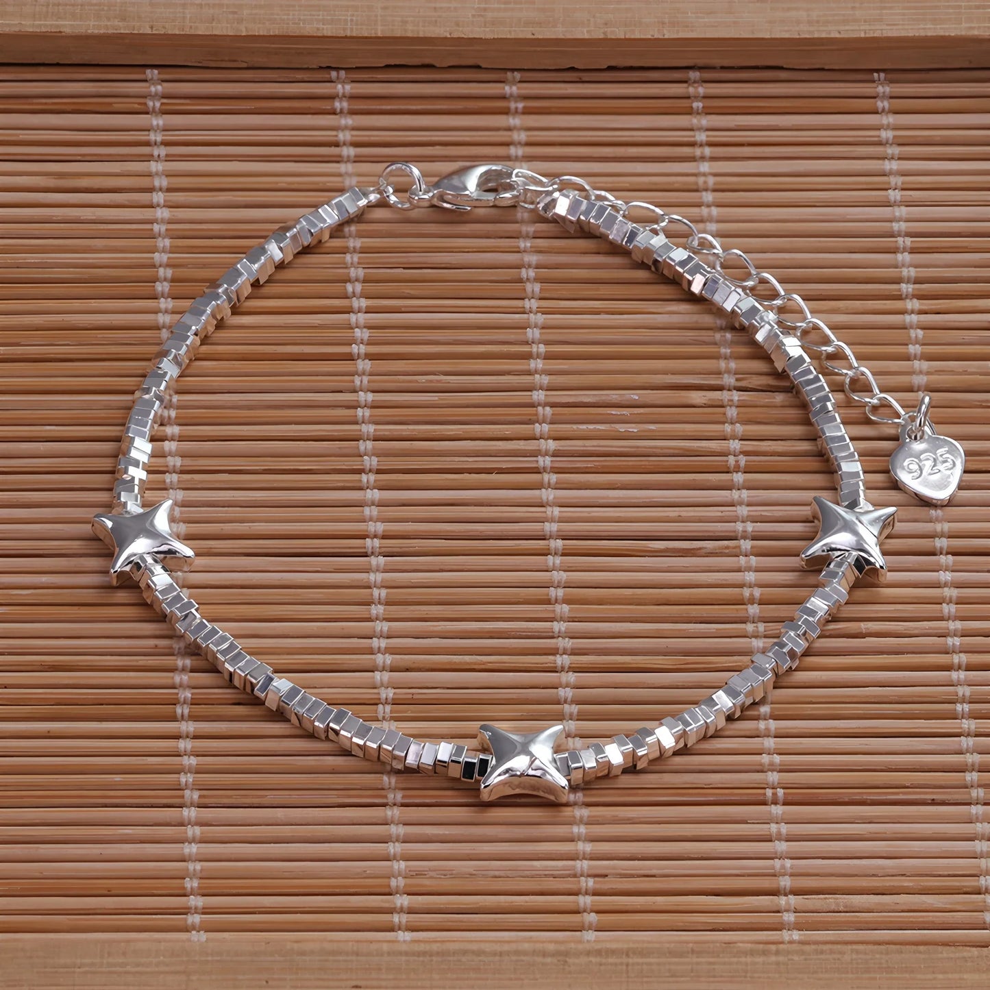 925 Sterling Silver Zircon Love Heart Bracelet