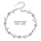 925 Sterling Silver Heart Necklace & Bracelet Set