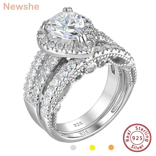 925 Sterling Silver Pear Cut