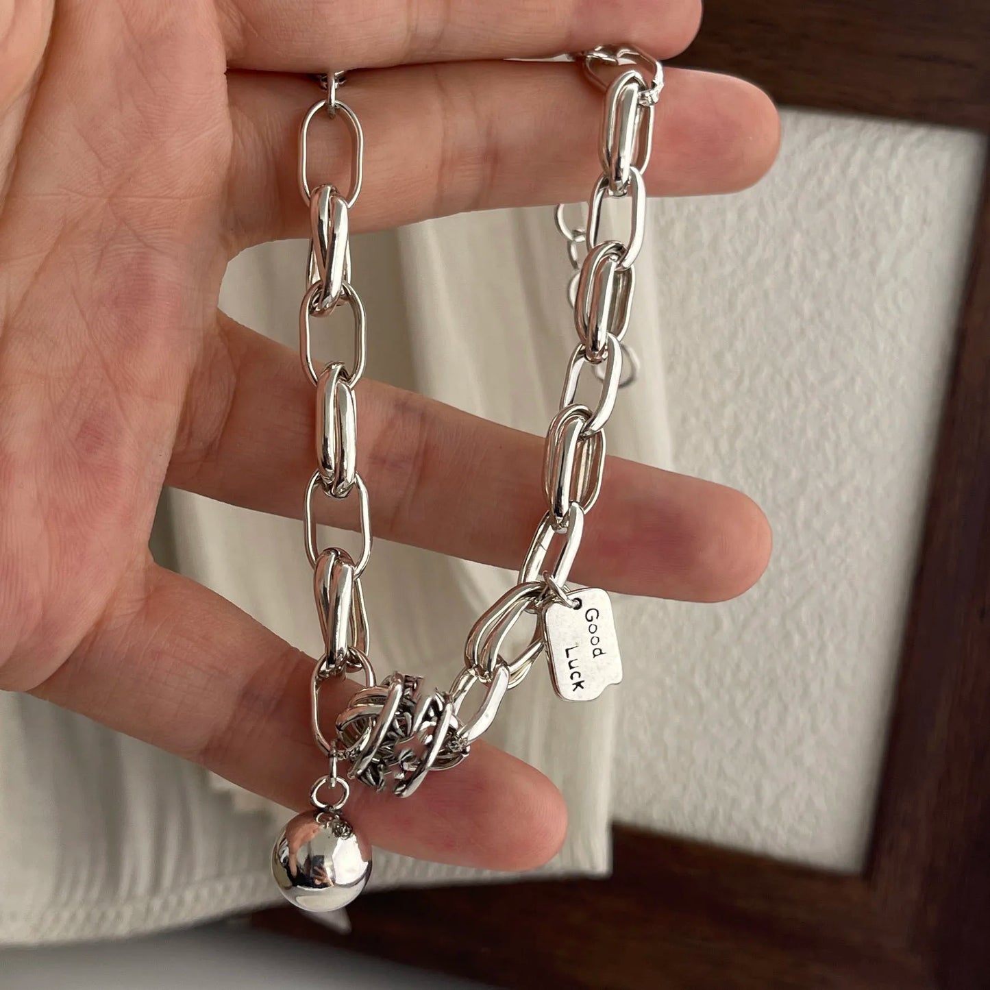 925 Sterling Silver Bracelets with Ball Charm