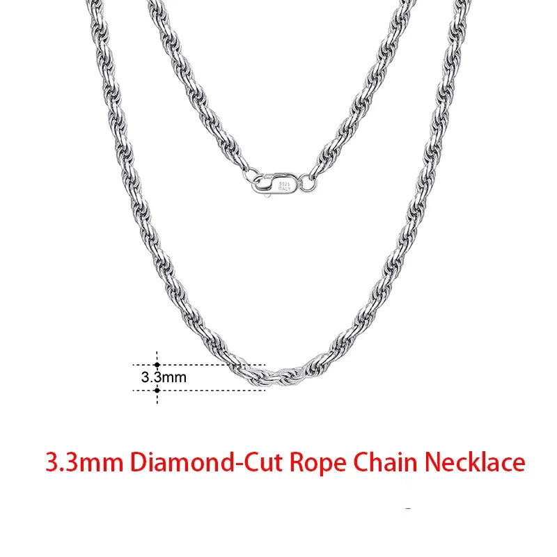 925 Sterling Silver Italian Flat Mariner Chain