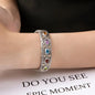 Luxury Inlaid Colored Gemstone Bracelet