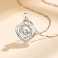 925 Sterling Silver Heart Shaped Necklace Bracelet Set
