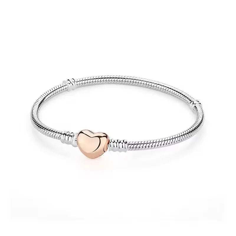 S925 Heart Link Bracelet