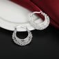 925 Sterling Silver Hollow Carved drop Earrings