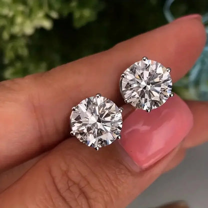 Lab Grown Diamond Ear Studs 925 Sterling Silver
