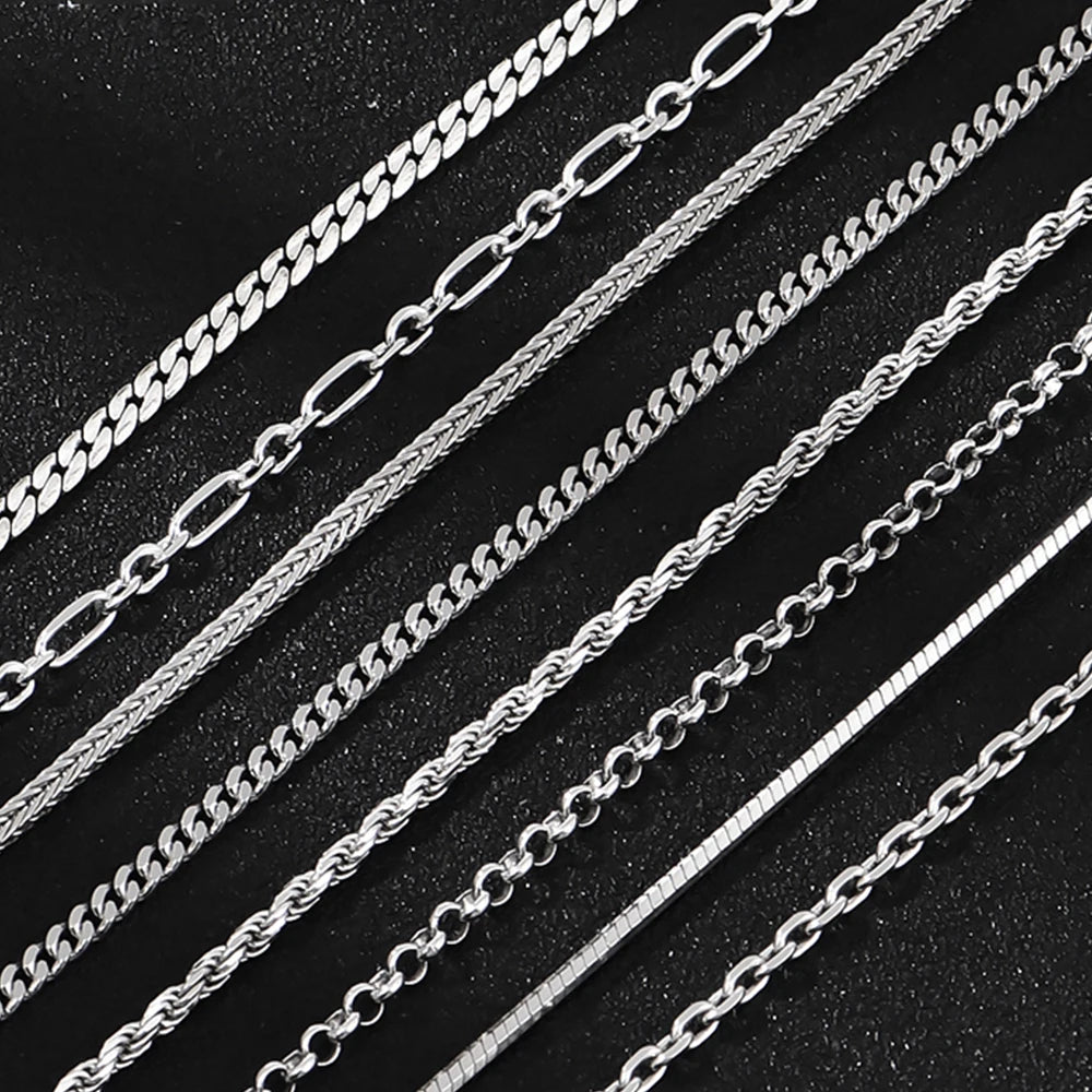 925 Sterling Silver Italian Flat Mariner Chain