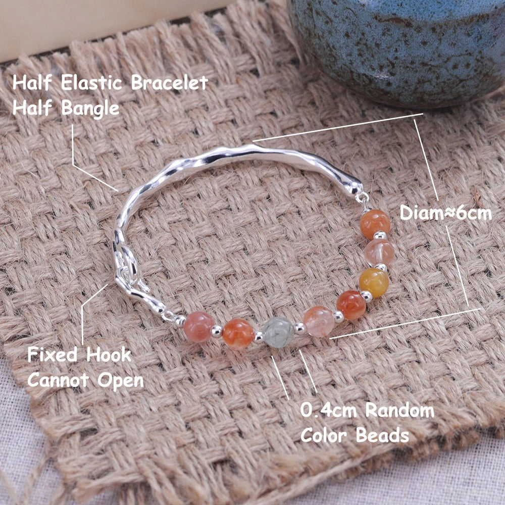 S925 Blue & Purple Gemstone Bracelet