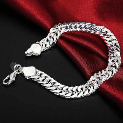 925 Sterling Silver Exquisite Solid Chain Bracelet