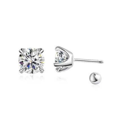 S925 GRA Certified Moissanite Stud Earrings