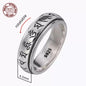 Rotatable S925 Sterling Silver Vintage Retro Ring