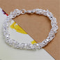 925 Sterling Silver Exquisite Solid Chain Bracelet