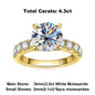 4.3ct D Color Moissanite Rings