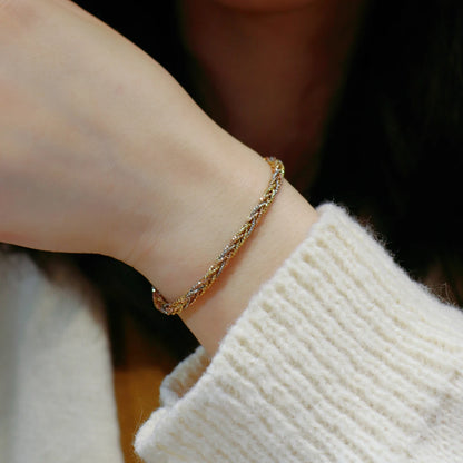 S925 Italian Style Woven Chain Bracelet
