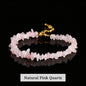 Amethyst Rock Quartz Crystal Stone Chip Bead Bracelet